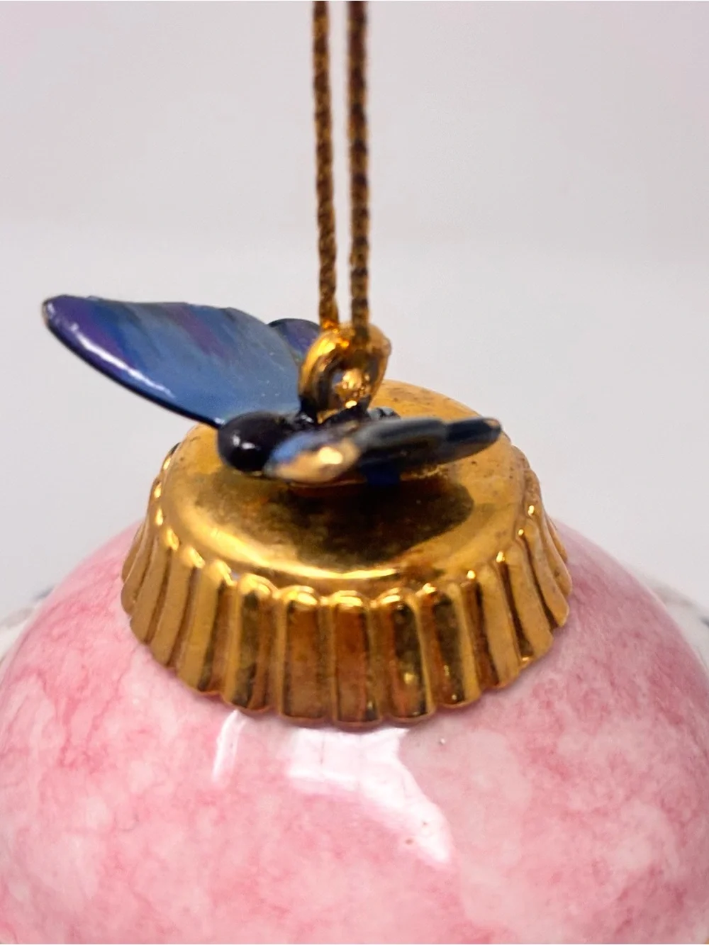 Circle Of Love Lena Liu Heirloom Porcelain Butterfly Floral Christmas Ornament
